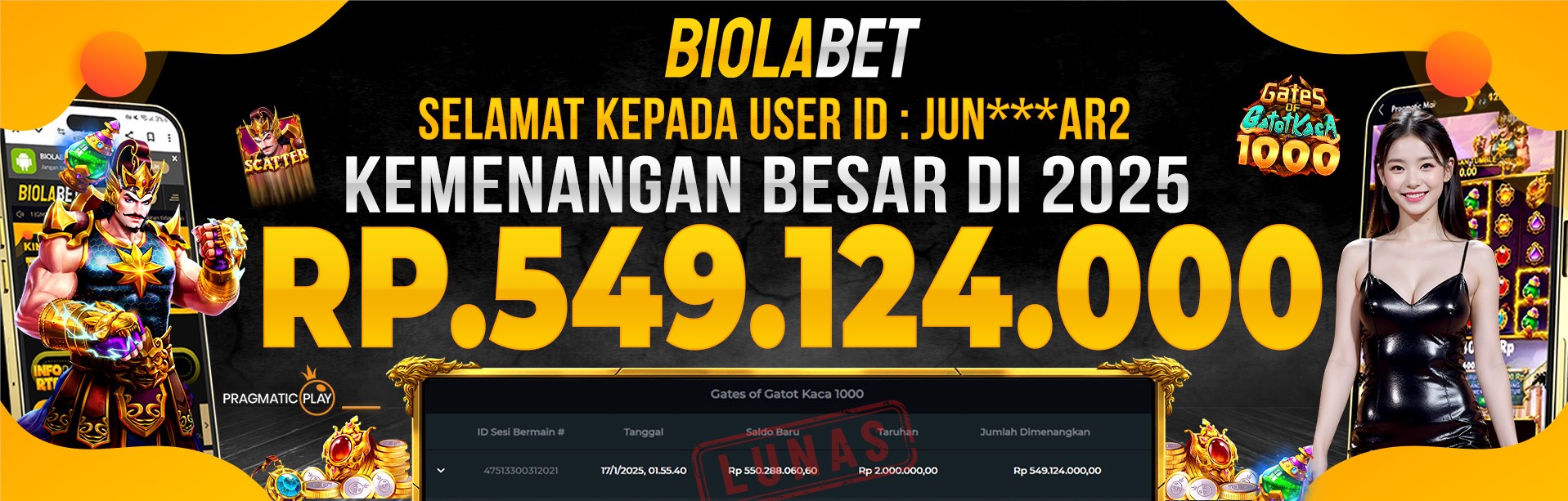 BUKTI KEMENANGAN BESAR BIOLABET